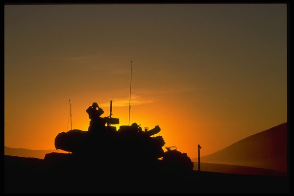 414041 M1 Abrams Main Battle Tank At Sunrise A4 Photo Print