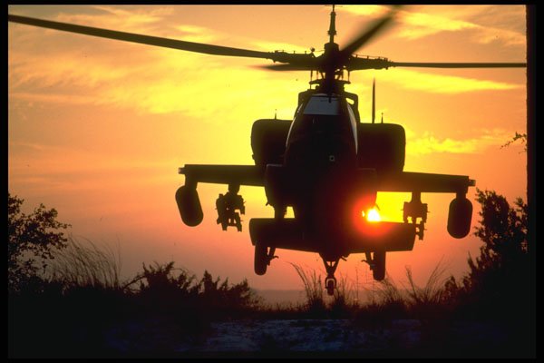 414082 AH 64 Apache Attack Helicopter A4 Photo Print