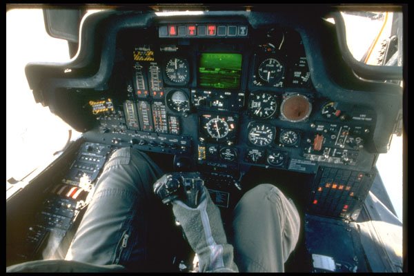 414089 Apache Helicopter Cockpit A4 Photo Print
