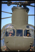 414097 CH 47 Chinook Helicopter, Detail Of Cockpit A4 Photo Print