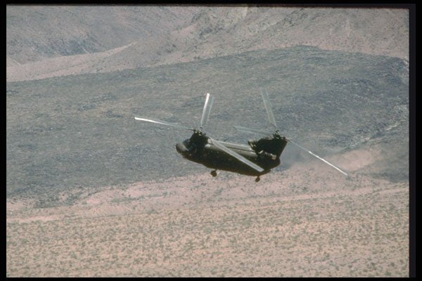 414098 CH 47 Chinook In Flight, National Training Center A4 Photo Print