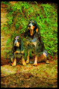 415004 Lucern Hound A4 Limited Edition Watercolour Print
