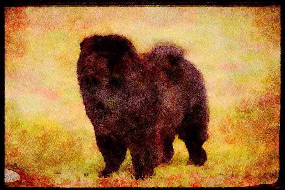415016 Chow, Black A4 Limited Edition Watercolour Print