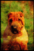 415081 Sharpei A4 Limited Edition Watercolour Print