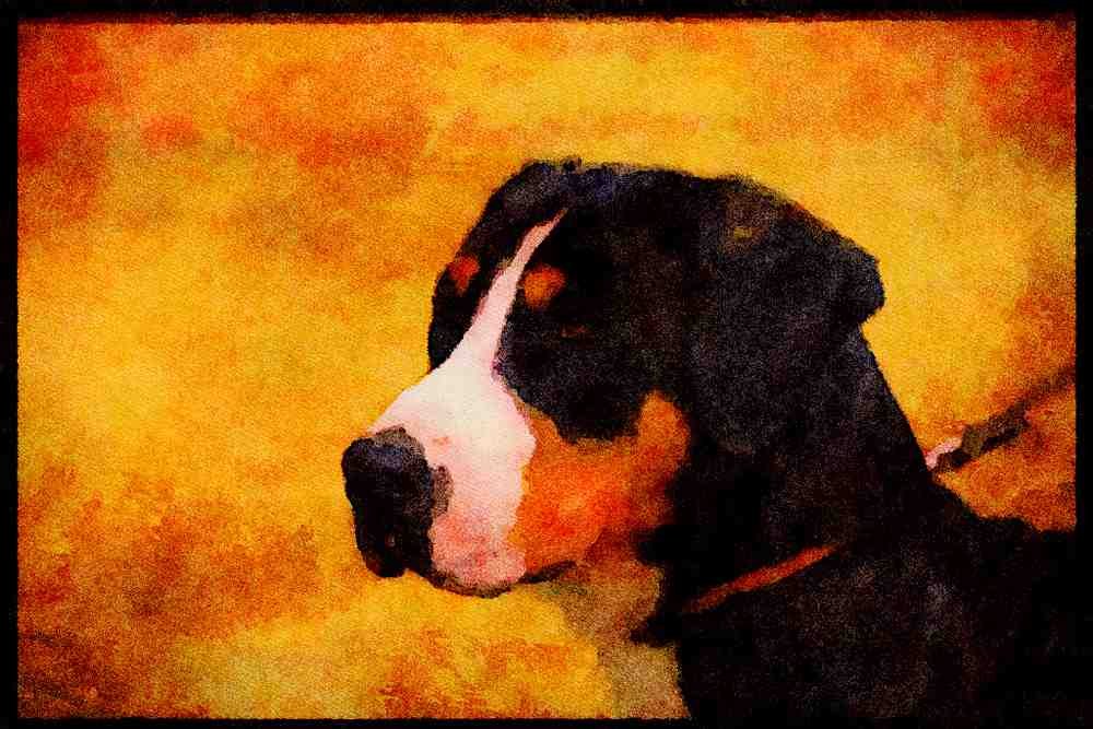 415091 Sennen Hound A4 Limited Edition Watercolour Print