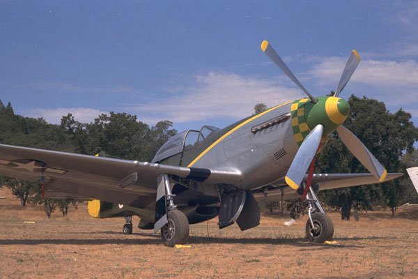 417005 North American P 51 Mustang, WWII, Middletown, CA A4 Photo Print