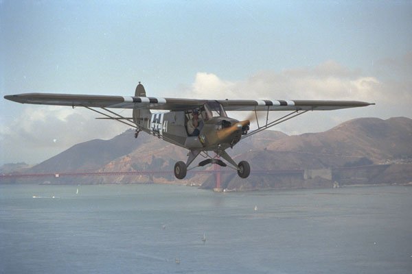 417021 Piper L 4, 1942, San Fransisco, CA A4 Photo Print
