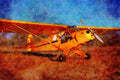 417040 Piper Super Cub, 1952, Weatherford, TX A4 Limited Edition Watercolour Print