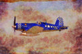 417049 Vought Corsair, WWII, Eagle Field, CA A4 Limited Edition Watercolour Print