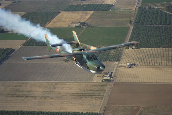 417053 Cessna O 2, 1977, Merced, CA A4 Photo Print
