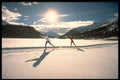 418029 Classic Skiing On The Lake A4 Photo Print