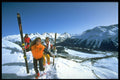 418032 Hiking With Skis Off A4 Photo Print