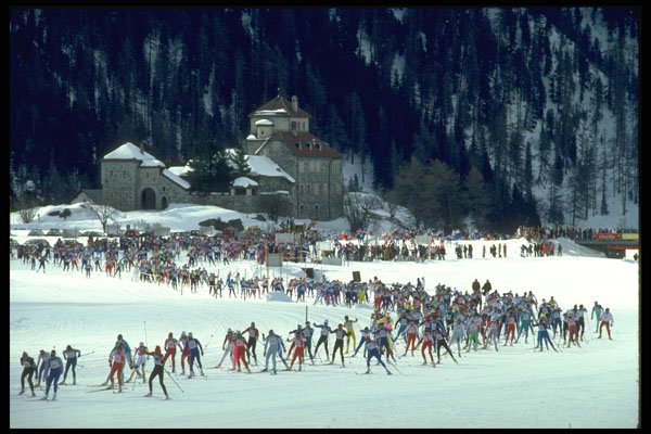 418036 Ski Marathon On The Lake A4 Photo Print