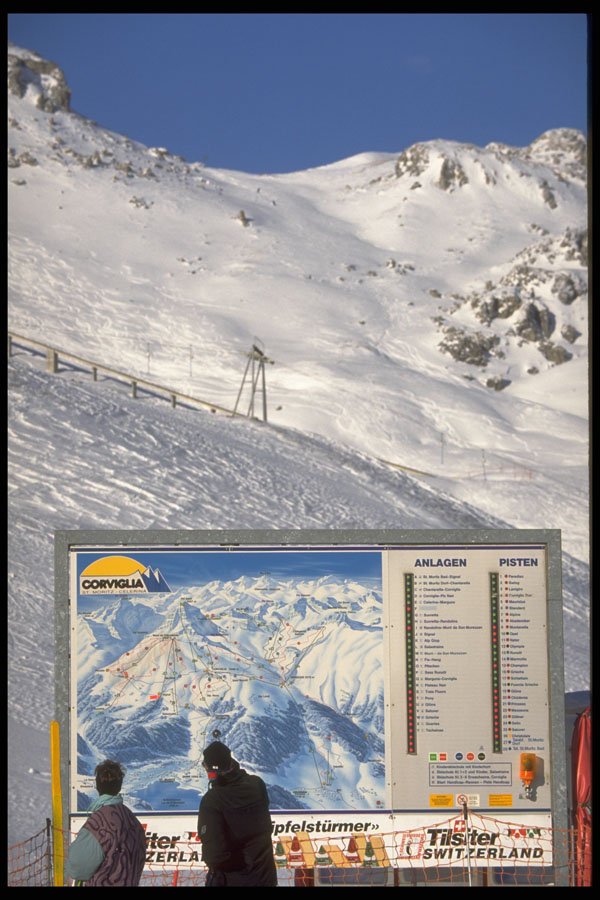 418067 Ski Map Directions A4 Photo Print