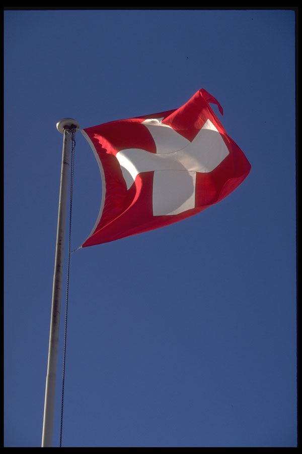 418068 Swiss Flag A4 Photo Print