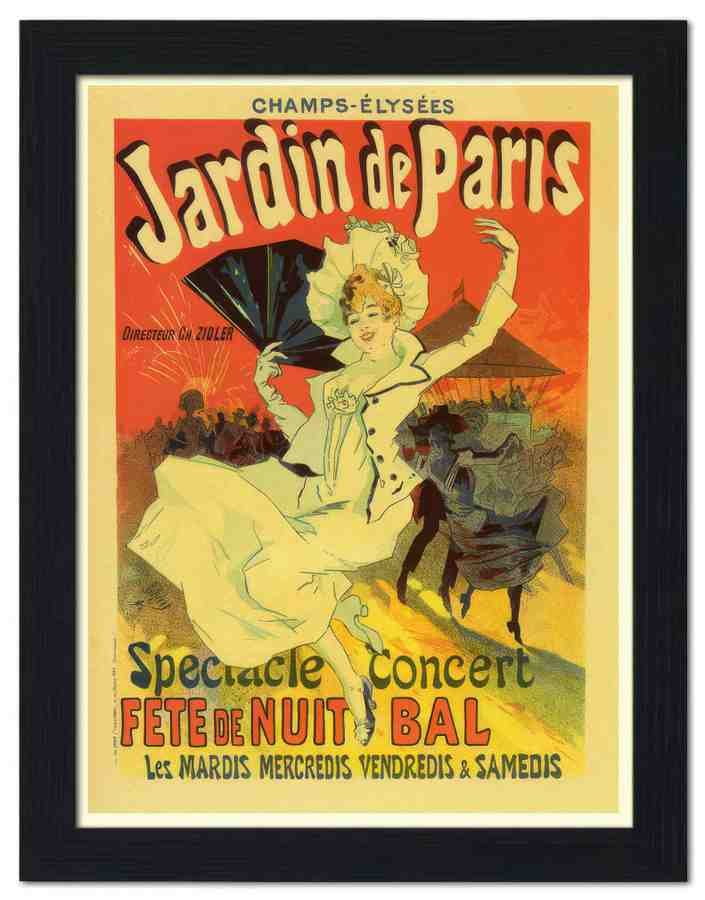 419 jardin de paris jules cheret 1890 2 Vintage Advert A4 Photo Print