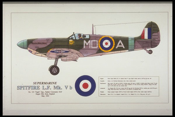 419001 Supermarine Spitfire L.F. Mk. Vb A4 Photo Print