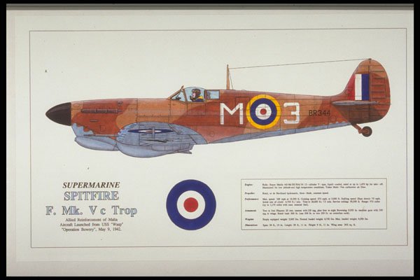 419002 Supermarine Spitfire F. Mk. Vc Trop A4 Photo Print