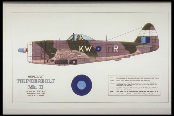 419008 Republic Thunderbolt Mk. II A4 Photo Print