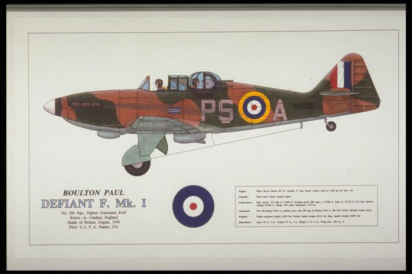 419010 Boulton Paul Defiant F. Mk. I A4 Photo Print