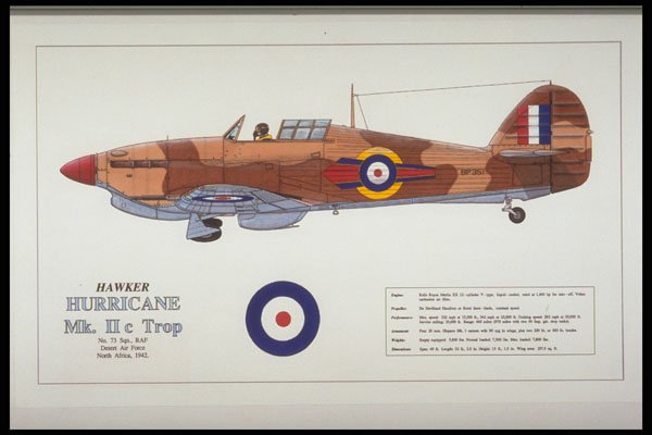 419011 Hawker Hurricane Mk. II C Trop A4 Photo Print