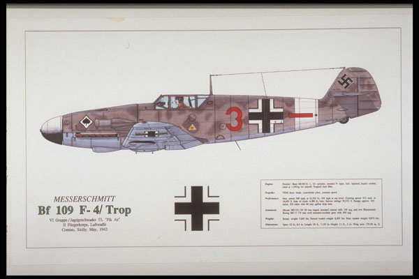 419027 Messerschmitt BF 109 F 4 Trop A4 Photo Print