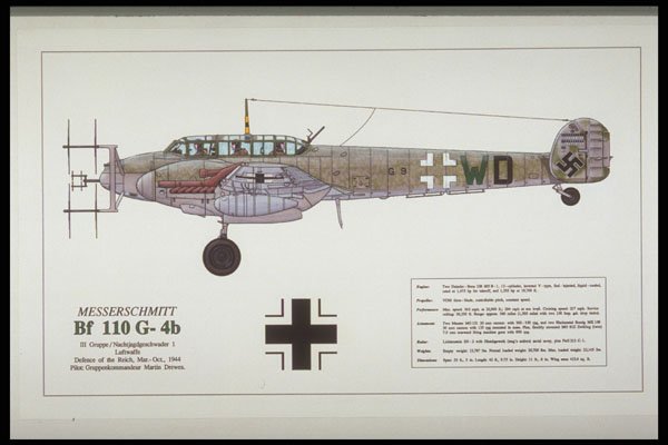419031 Messerschmitt BF 110 G 4B A4 Photo Print