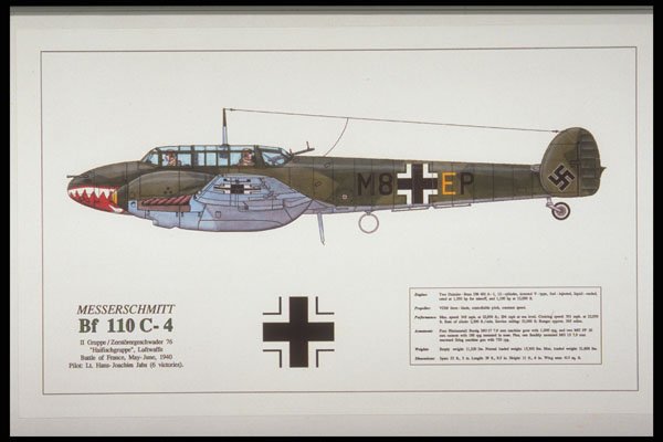 419032 Messerschmitt BF 110 C 4 A4 Photo Print