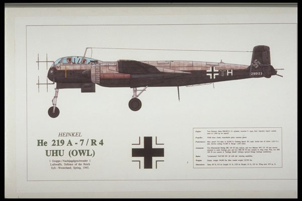 419034 Heinkel He 219 A 7 R4 UHU (OWL) A4 Photo Print