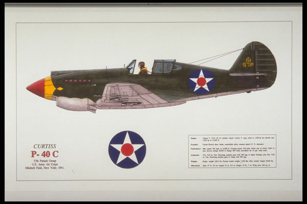 419041 Curtiss P 40C A4 Photo Print