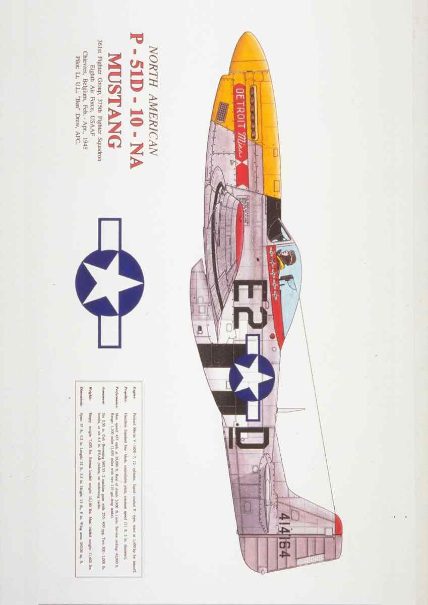419051 North American P 51D 10 NA Mustang A4 Photo Print
