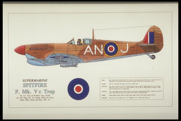 419061 Supermarine Spitfire F. Mk. Vc Trop A4 Photo Print