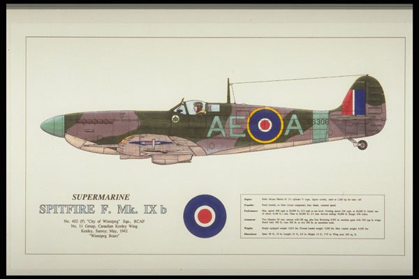 419063 Supermarine Spitfire F. Mk. IX B A4 Photo Print