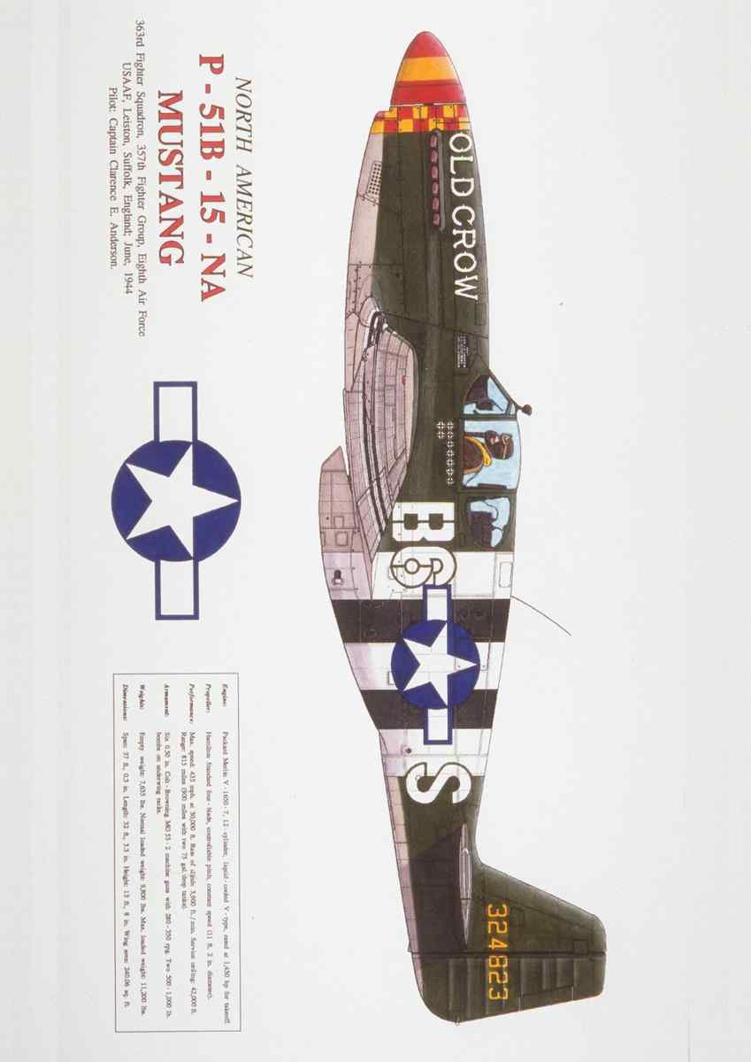 419079 North American P 51B 15 NA Mustang A4 Photo Print