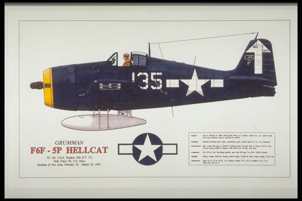 419086 Grumman F6F 5P Hellcat A4 Photo Print