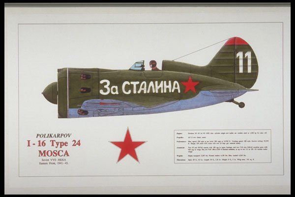 419099 Polikarpov I 16 Type 24 Mosca A4 Photo Print
