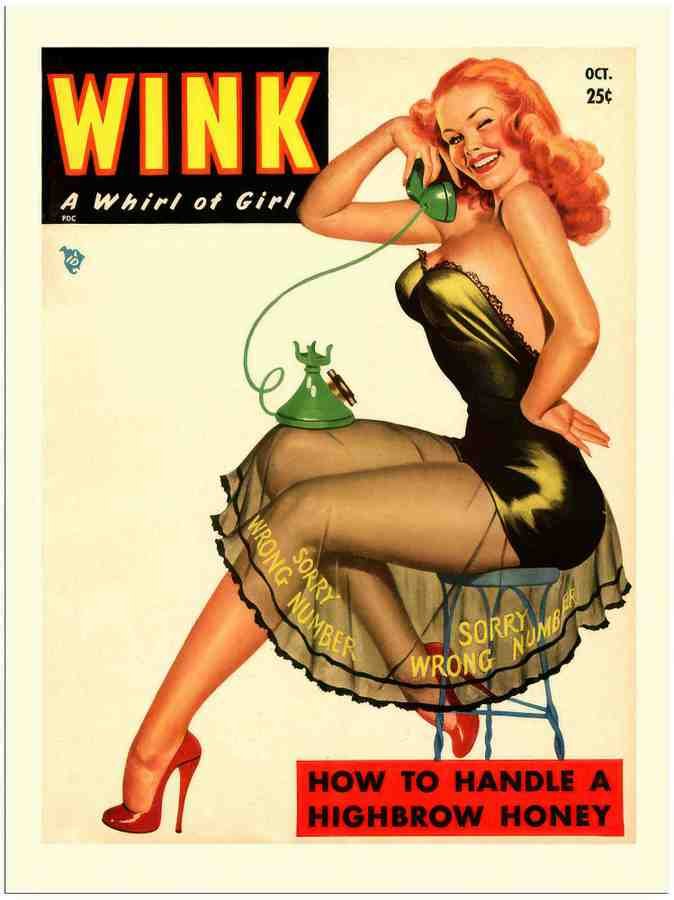 42 wink glamour magazine cover 2 Vintage Advert A4 Photo Print