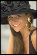 420000 Tammy Smiling, Wearing A Black Sun Hat A4 Photo Print