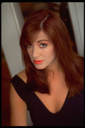 420014 Pensive Brunette In Evening Dress A4 Photo Print