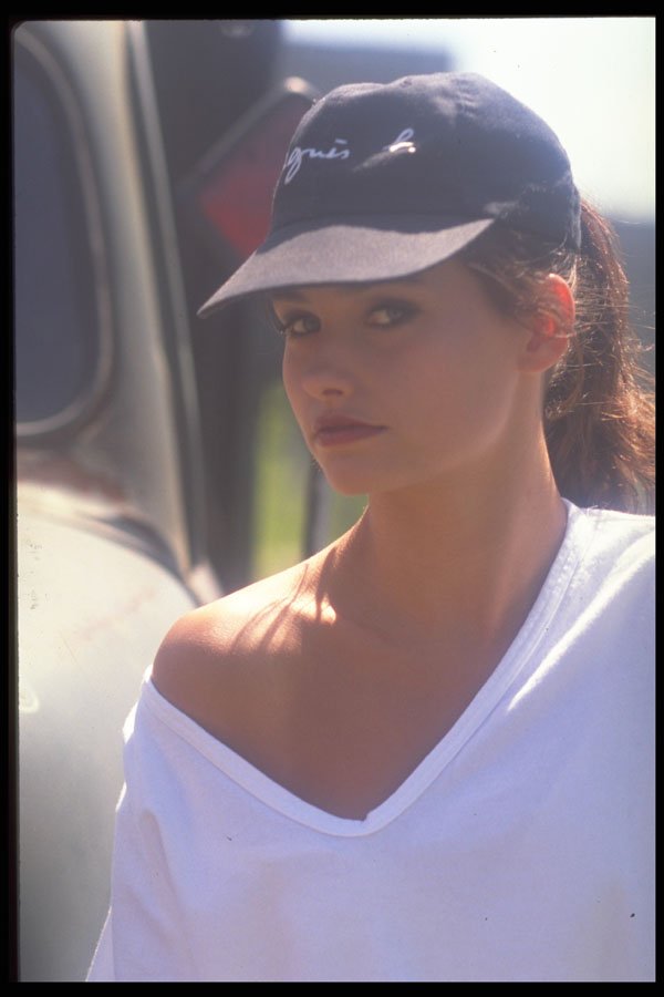 420067 Erin In A Baseball Cap And Loose Teeshirt A4 Photo Print