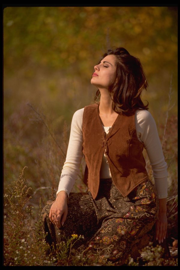 420077 Cindy On A Warm Summer Day, Beautiful Brunette A4 Photo Print