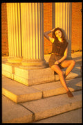 420092 Sigrid Sitting Against Huge Columns A4 Photo Print
