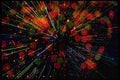 421095 Triple Exposure Of Holiday Lights A4 Photo Print