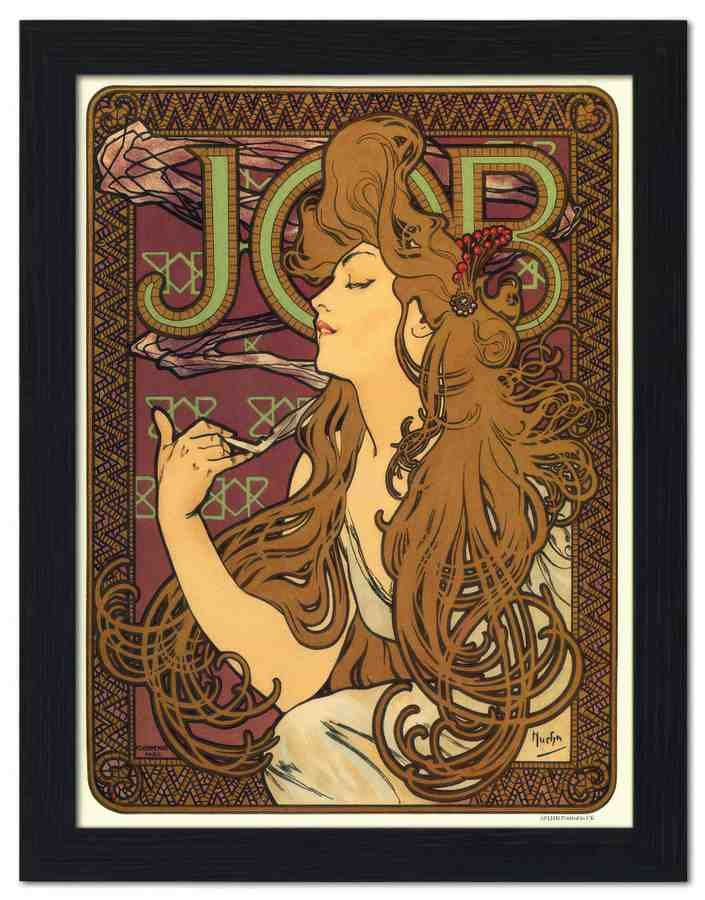 421H job cigarette papers alphonse mucha 2 Vintage Advert A4 Photo Print
