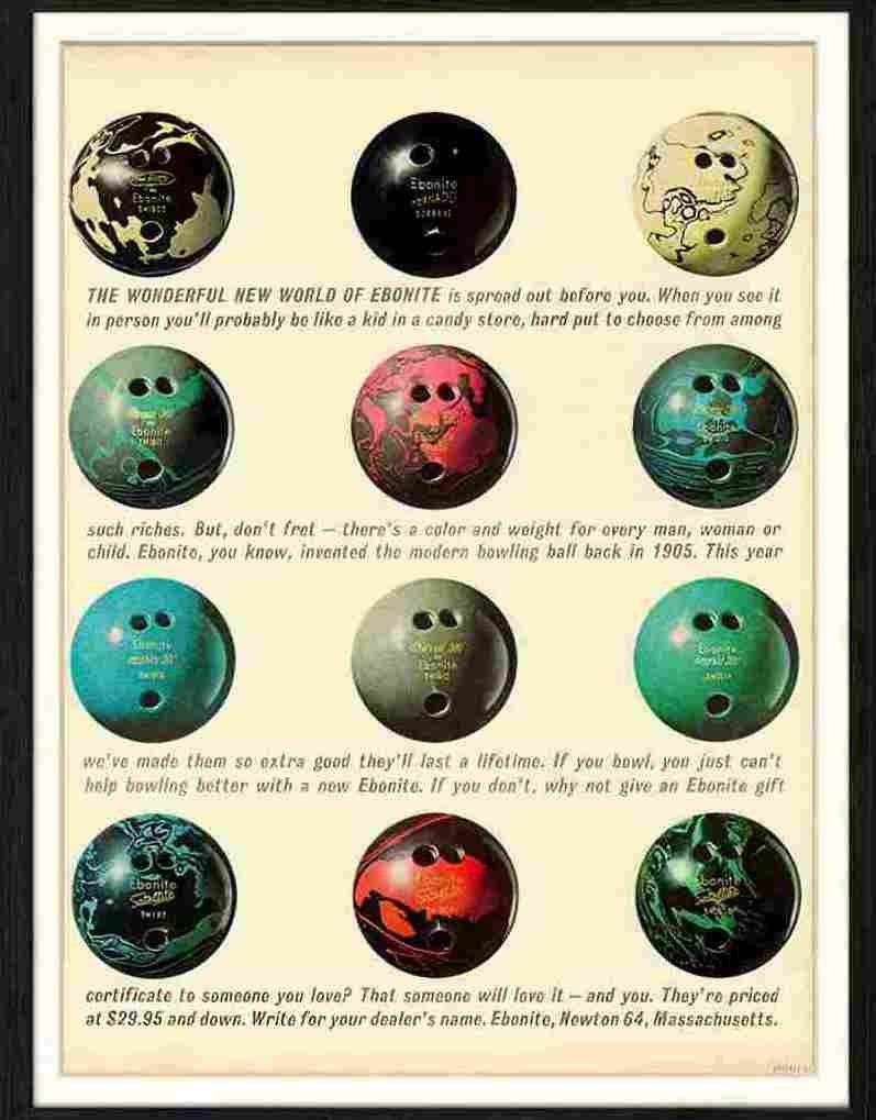 422 01 bowling bowls Advert A4 Photo Print
