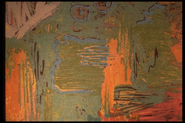 422025 Turquoise And Orange A4 Photo Print