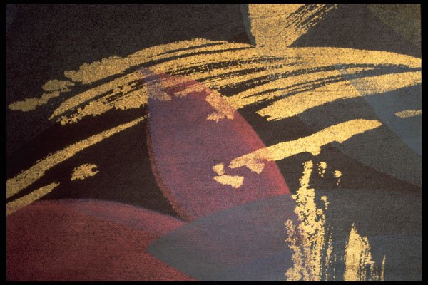 422056 Gold Brushstroke A4 Photo Print