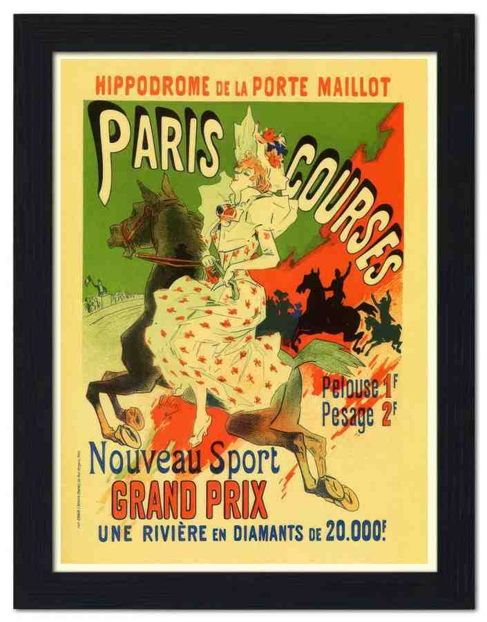 423 paris courses jules cheret 1890 2 Vintage Advert A4 Photo Print