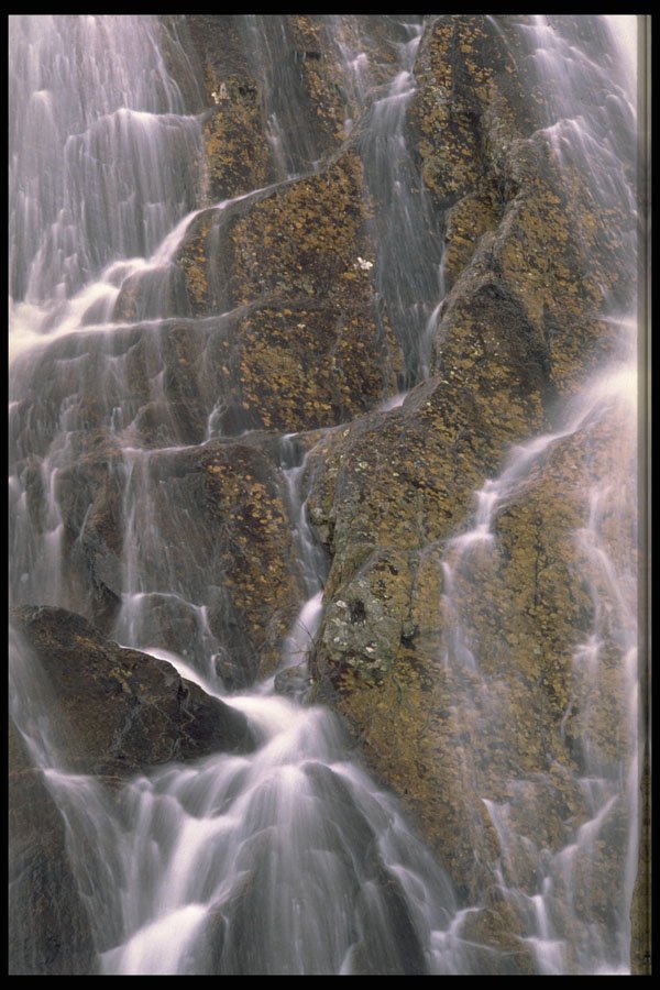423022 Detail Of A Waterfall And Granitic Rock A4 Photo Print