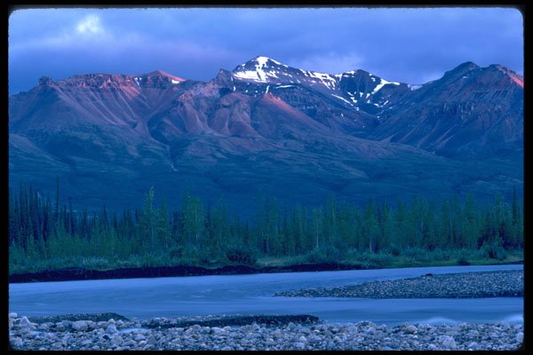 424063 Mountain River And Mackenzie Mountains, NWT, Canada A4 Photo Print